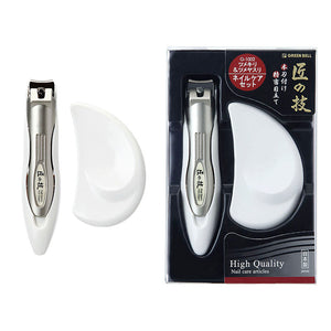 Conjunto cortador de unhas com coletor & lixa de unhas de inox GREEN BELL Seki G-1002