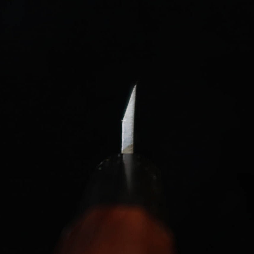 MIURA Cuchillo utilitario de hoja simple Acero Azul No.2 Mango octogonal de palisandro (120mm)