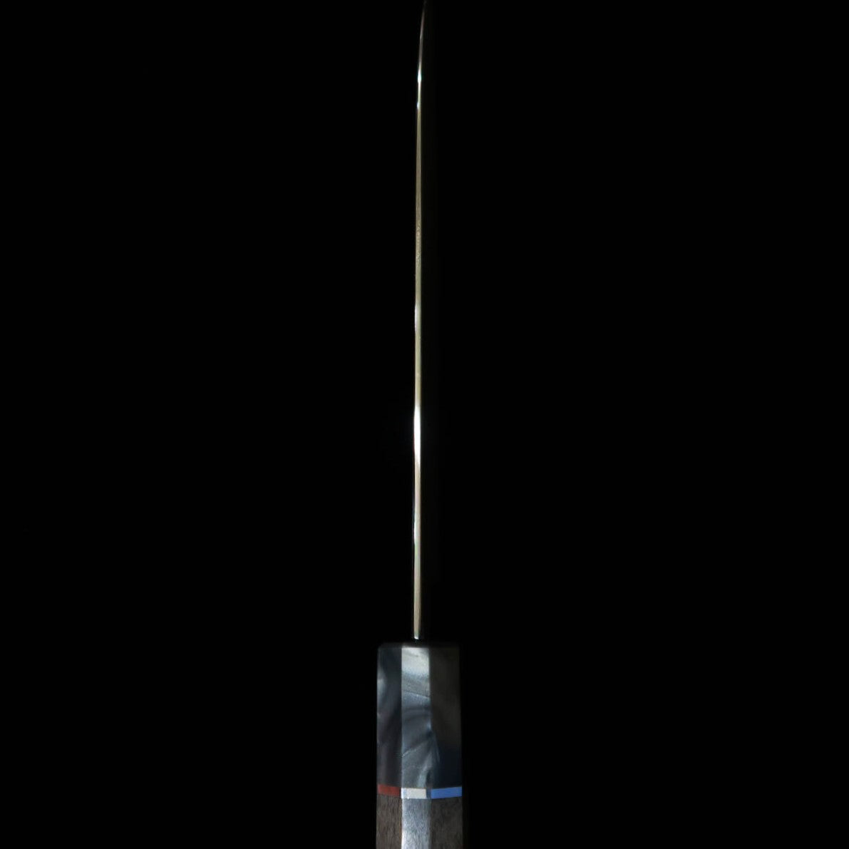 兼常作KANETSUNE 妖貴 YOHKI シリーズ 和三徳 青紙一号 ダマスカス  KC-457 スタビライズウッドハンドル（180mm）