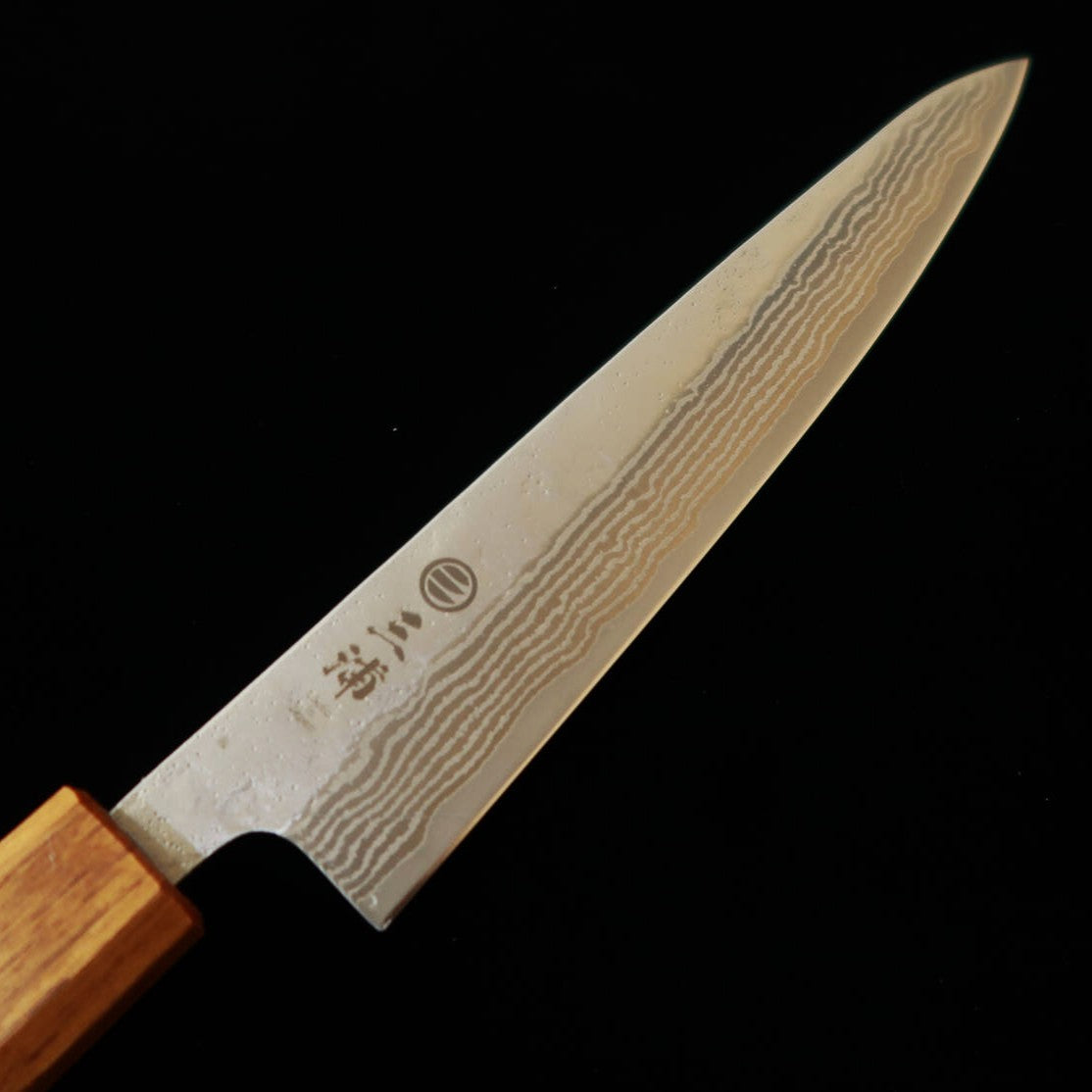 Miura MIURA Petty 440C Fosco Damasco Cabo octogonal em carvalho (150 mm)
