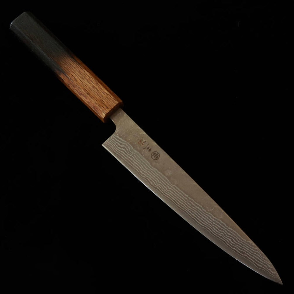 Miura Petty 440C Matte Damascus Baked Urushi Octagonal Handle