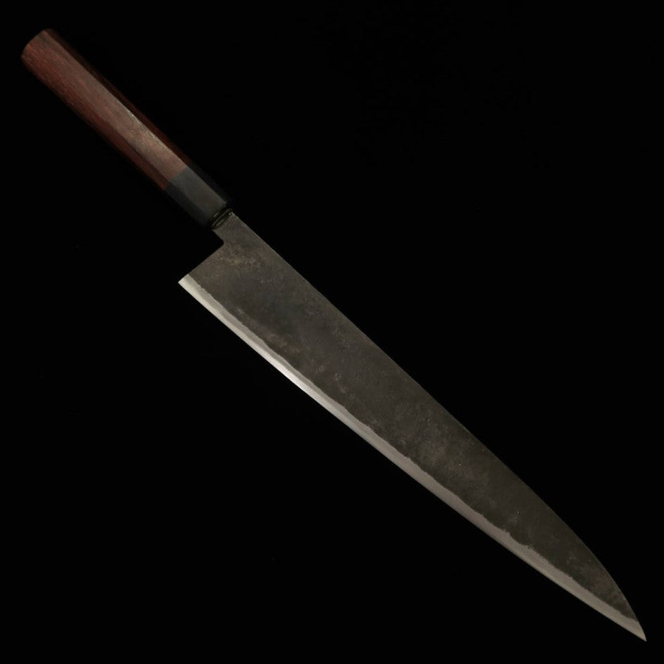 Takeda Hamono TAKEDA - Forja artesanal de Bitchū - Sujihiki/Yanagiba de doble filo, extra grande, acero Hitachi Aogami Super (270 mm)