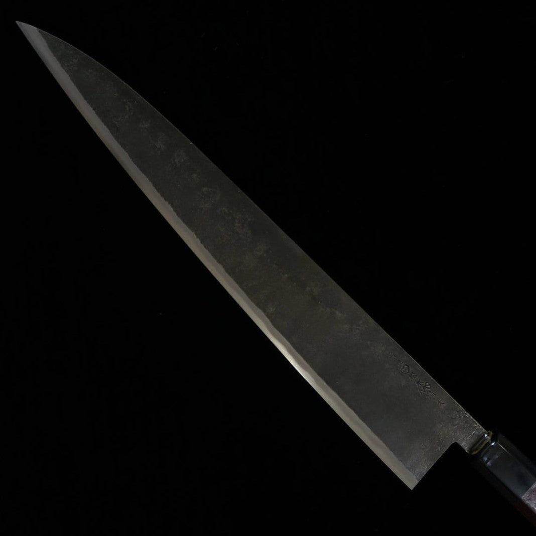 Takeda Hamono TAKEDA - Forja artesanal de Bitchū - Sujihiki/Yanagiba de doble filo, extra grande, acero Hitachi Aogami Super (270 mm)