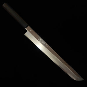 Miura Obidama Yanagiba à bout rond VG10 finition miroir manche octogonal en ébène (270/300 mm)