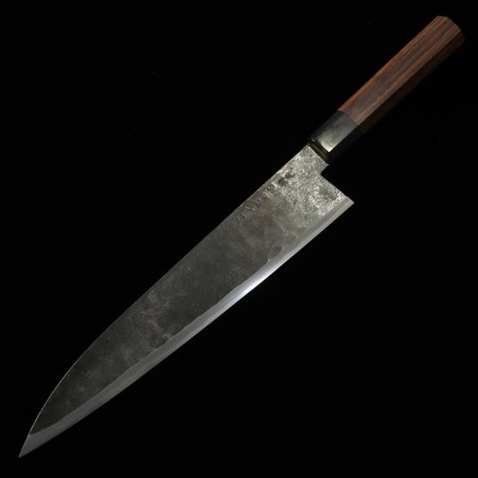 Takeda Hamono TAKEDA, forge artisanale Bitchu, grand couteau Deba à fileter, acier Hitachi Aogami Super (230~250 mm)