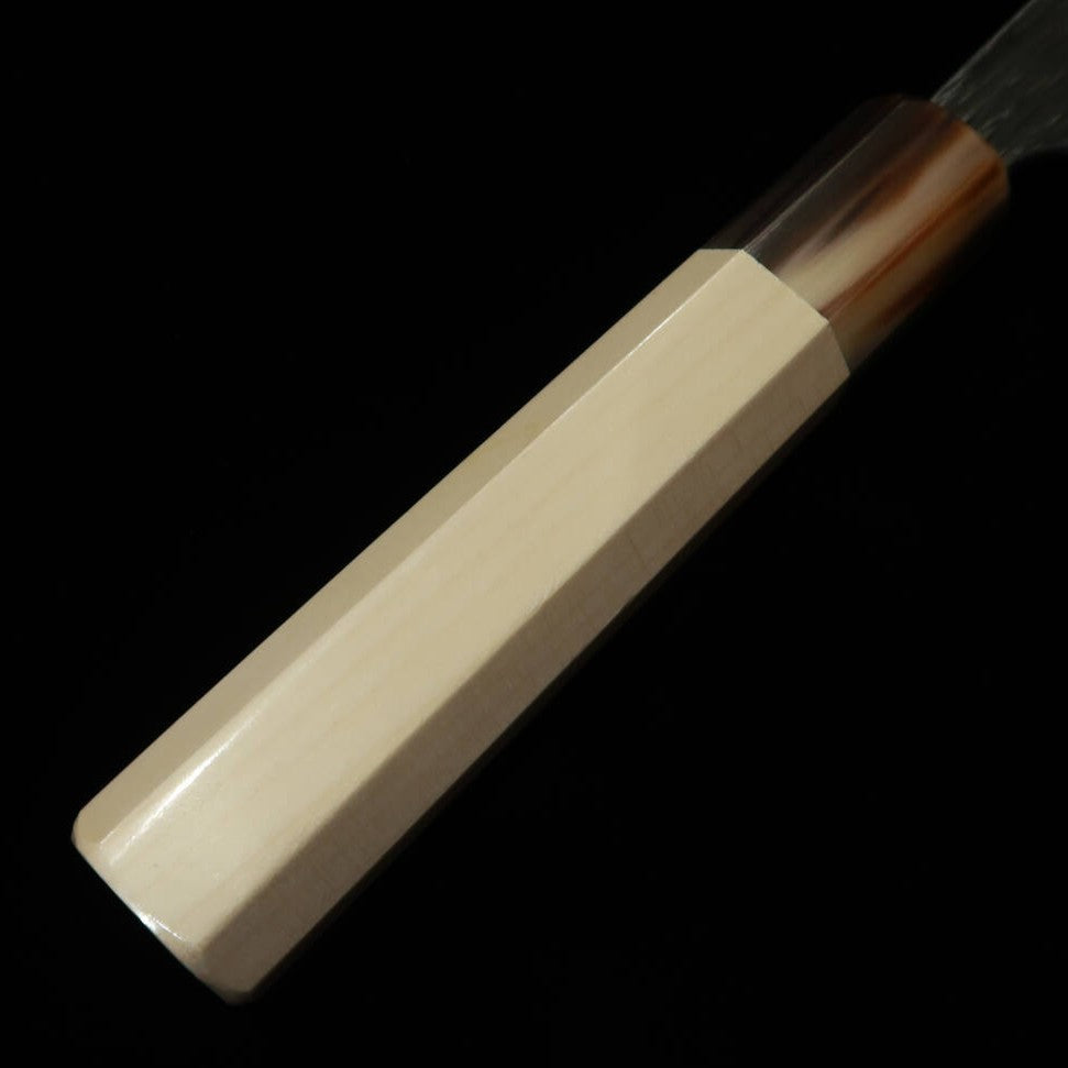 SUISIN Togashi Kenji's Black Forged Shirogami No.2 Nakiri with an Octagonal Magnolia Handle (165mm)