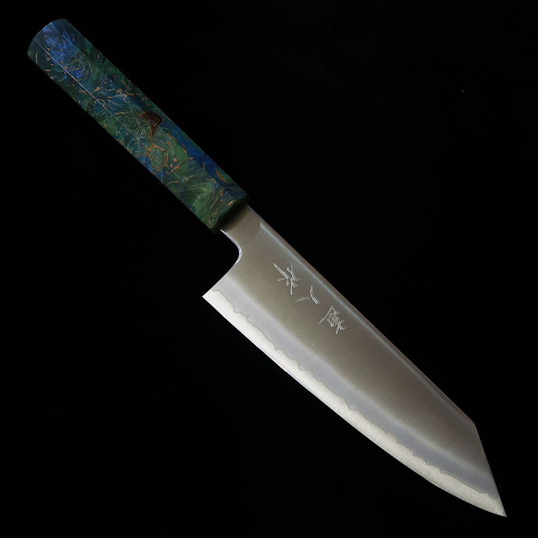 直人 Naohito 文化 コバルトスペシャル スタビライズウッド柄 グリーン（180mm）