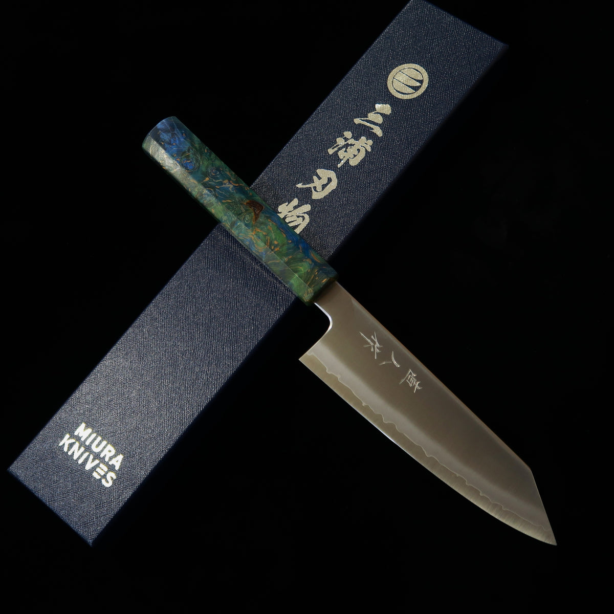 直人 Naohito 文化 コバルトスペシャル スタビライズウッド柄 グリーン（180mm）
