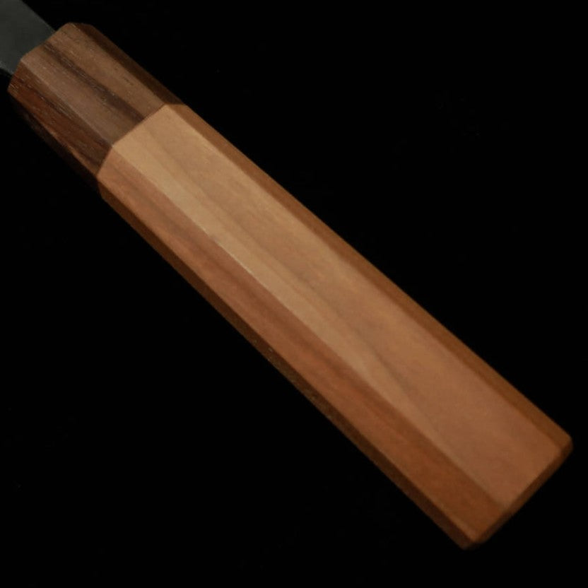 KAMO Nakiri, Blue Carbon, Black Damascus, Cherry Blossom Octagonal Handle (165mm)