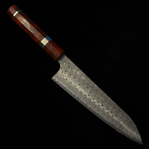 二唐刃物鍛錬所NIGARA 暗紋 牛刀 SG2 ダマスカス スタビライズウッドハンドル（210mm）