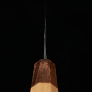 KAMO Nakiri, Blue Carbon, Black Damascus, Cherry Blossom Octagonal Handle (165mm)