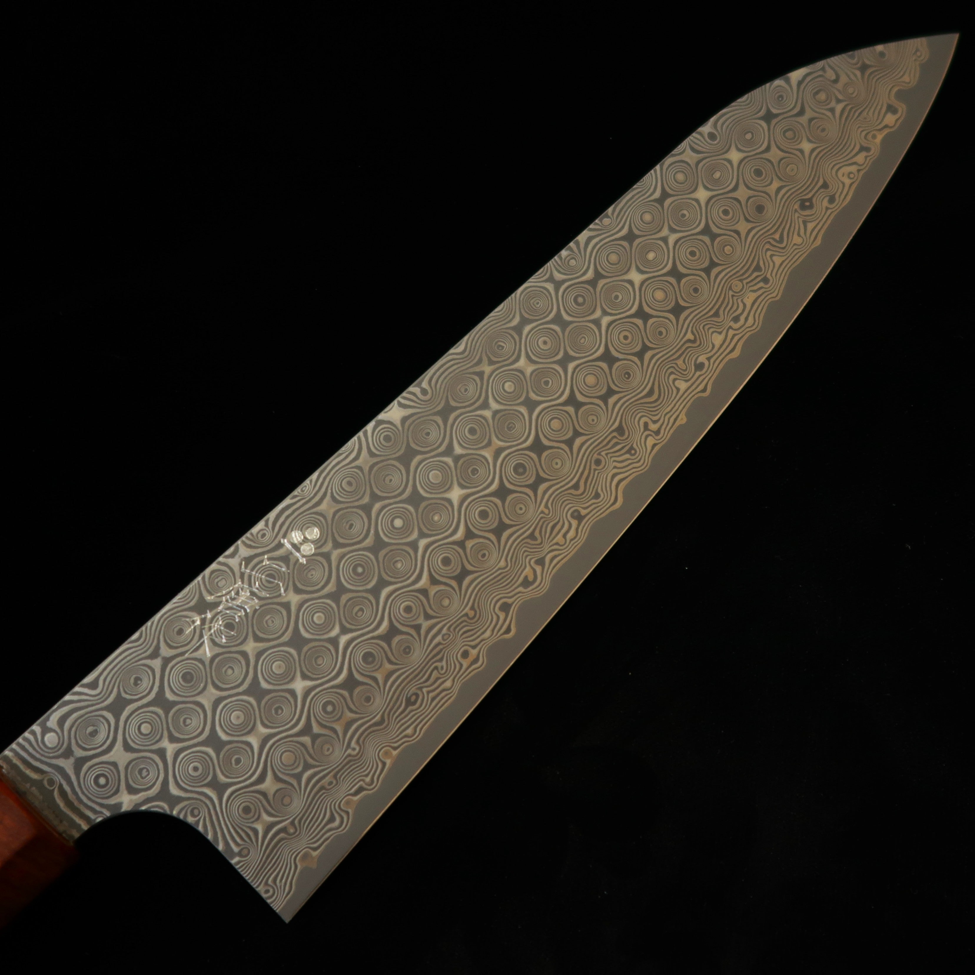 二唐刃物鍛錬所NIGARA 暗紋 牛刀 SG2 ダマスカス スタビライズウッド