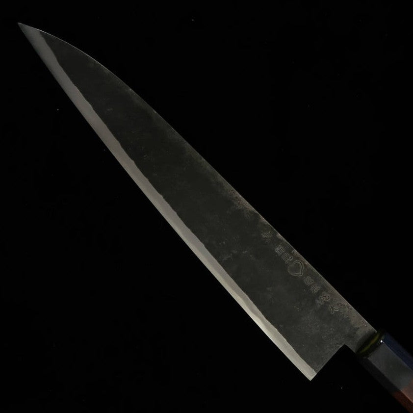 TAKEDA Cutelaria, forja artesanal de Bitchu, lâmina Sasano, aço Hitachi Aogami Super (240mm)