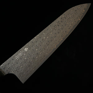 二唐刃物鍛錬所NIGARA 暗紋 牛刀 SG2 ダマスカス カーボンファイバーハンドル（210mm）
