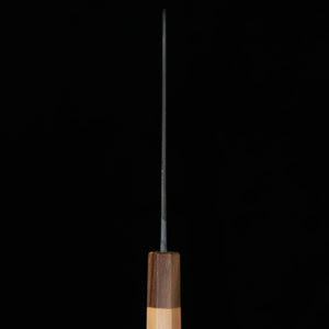 Kamo Cutlery Santoku, Blue Carbon, Black Damascus Steel, Cherry Blossom Octagonal Handle (165mm)