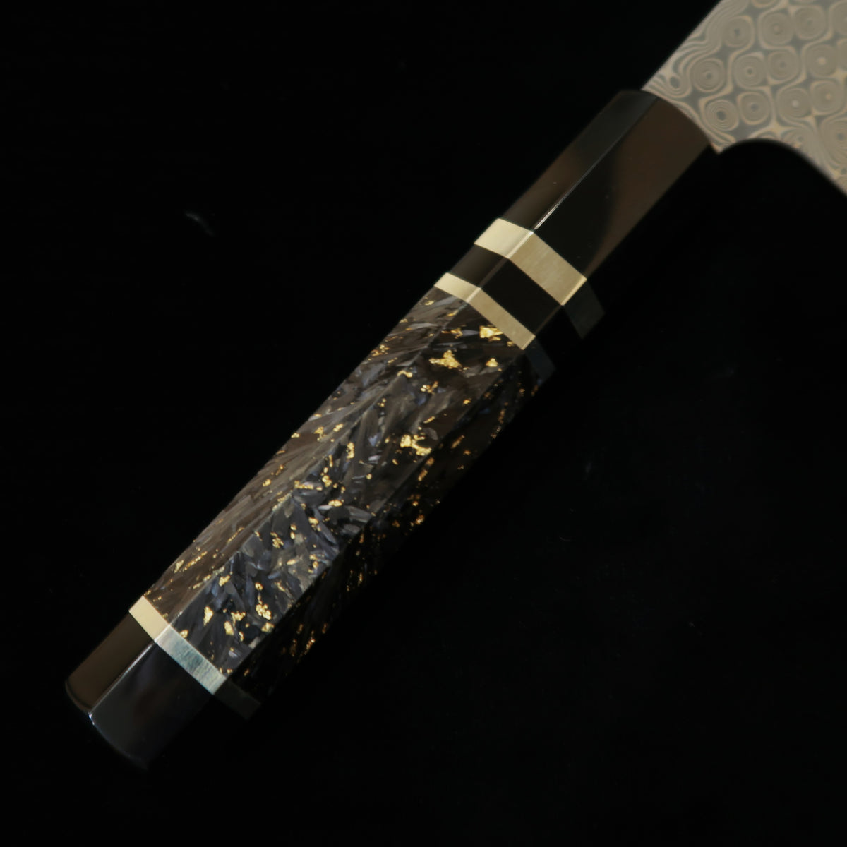 二唐刃物鍛錬所NIGARA 暗紋 牛刀 SG2 ダマスカス カーボンファイバーハンドル（210mm）