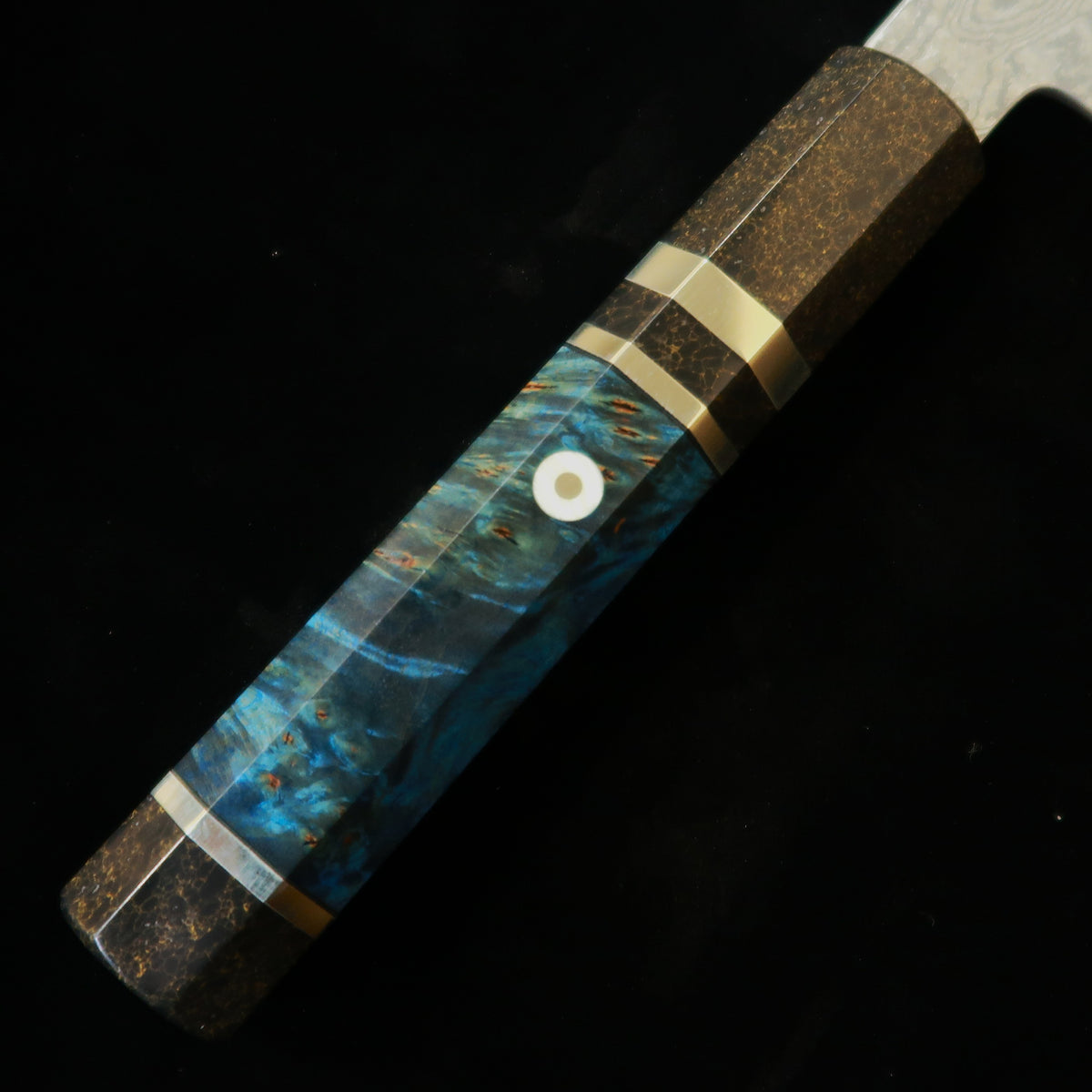 MIURA OBIDAMA Gyuto Silver 3 Damascus Stabilized Wood Handle (210mm)