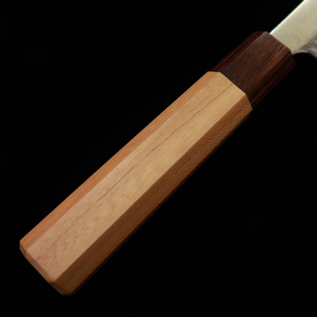 MIURA Santoku Uzunami Damas en nickel, manche octogonal en orme (165 mm)