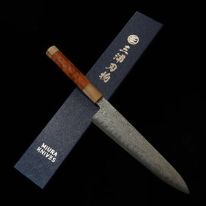 MIURA OBIDAMA Gyuto Silver 3 Damascus Bubinga Wood Handle (240mm)