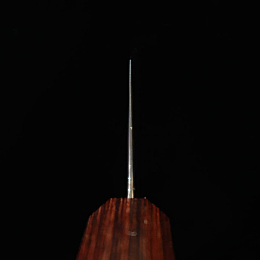 MIURA Santoku Uzunami Damas en nickel, manche octogonal en orme (165 mm)