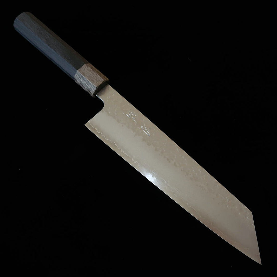 刃道 HADO 潮騒 切付牛刀 VG10 鎚目 グレー口輪黒合板柄 (210mm)