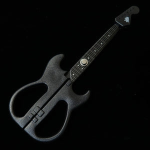 Nikken Cutelaria Tesoura em formato de guitarra com suporte, Preto