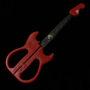 Nikken Cutlery Guitar Scissors with Stand, Red