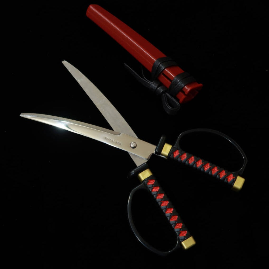 Nikken Cutlery Japanese Sword Scissors with Stand, Sanada Yukimura