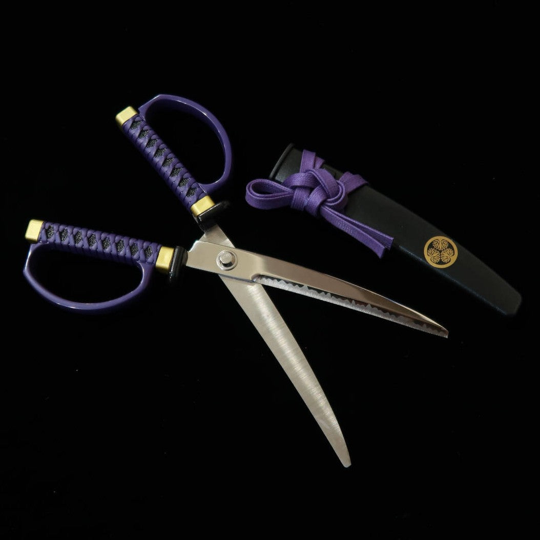 Nikken Hamono Ciseaux katana japonais avec support Tokugawa Ieyasu