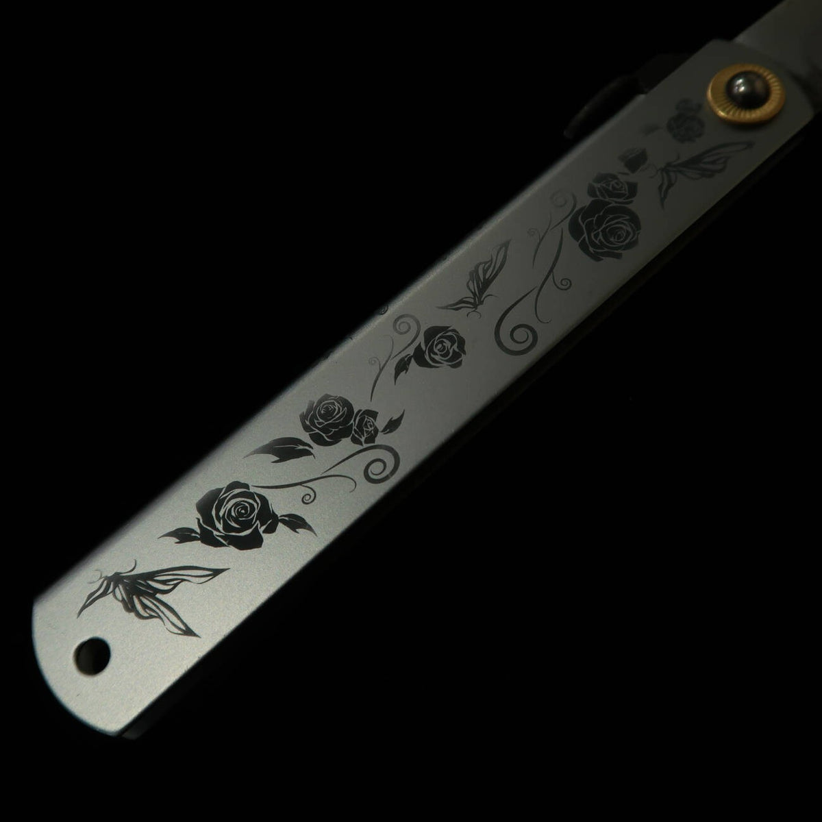 Nagaok Kanekoma KANEKOMA Higonokami Papilio Borboleta Shine Silver Lâmina Azul (120mm)