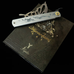 Nagaok Kanekoma KANEKOMA Higonokami Papilio Borboleta Shine Silver Lâmina Azul (120mm)