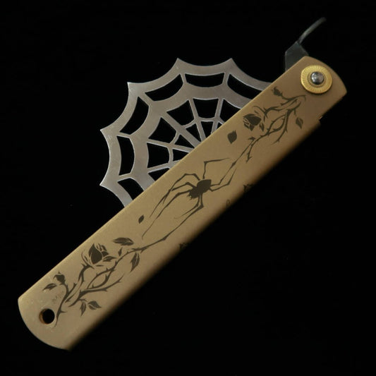 Kanekoma Higonokami Aranea araignée acier bleu laminé (120 mm)