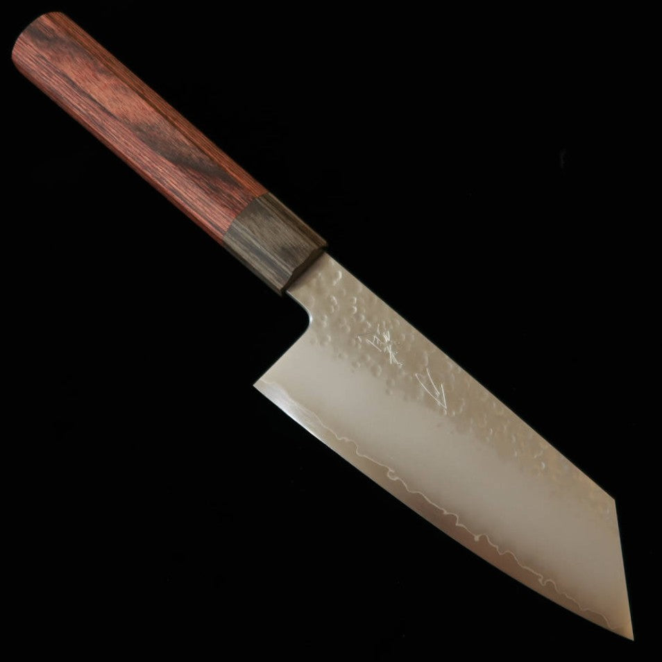 HADO HADO Shiosai VG10 martillado mango de caoba gris Bunka pequeño (135 mm)