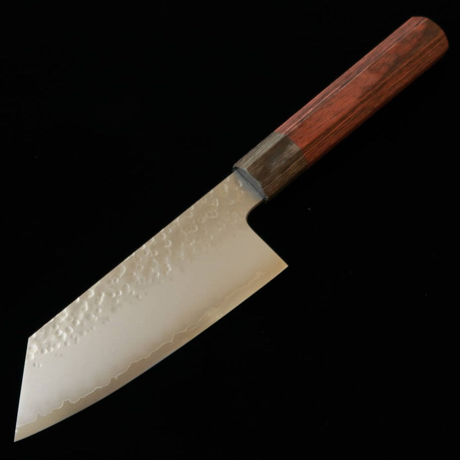 HADO Hado – Shiosai VG10, martelado, cabo em mogno cinza, pequeno Bunka (135 mm)