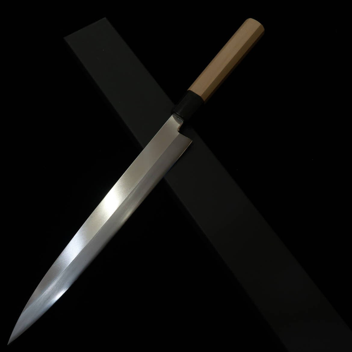 MIURA Miura Yanagiba Gin3 para zurdos, Kasumi, mango octogonal de cuerno de búfalo y magnolia (210-270 mm)