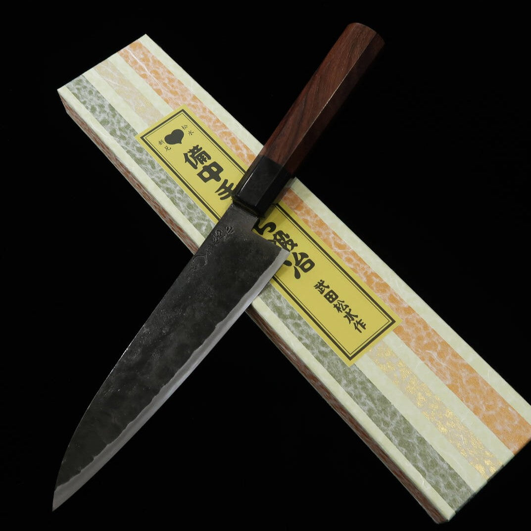 武田刃物TAKEDA 備中手打ち鍛冶  ささの刃（小）  日立青紙スーパー鋼（180mm）