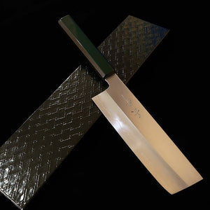 景清KAGEKIYO 菜切 銀紙三号 漆緑呂柄 (180mm)