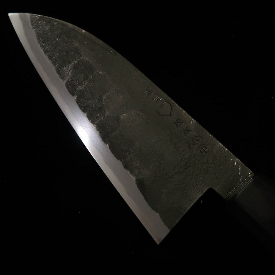 Takeda Hamono TAKEDA, forja a mano Bitchu, Deba mediano, acero Hitachi Aogami Super (150 mm)