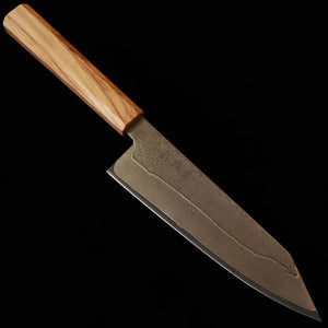 Hatsukokoro HATSUKOKORO Santoku Kiritsuke Gin-san #3 Damasco Cabo octogonal de oliveira (170 mm)
