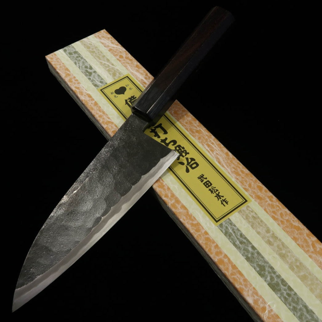 TAKEDA Facas Artesanais de Bitchu Deba Grande Aço Hitachi Aogami Super (180mm)