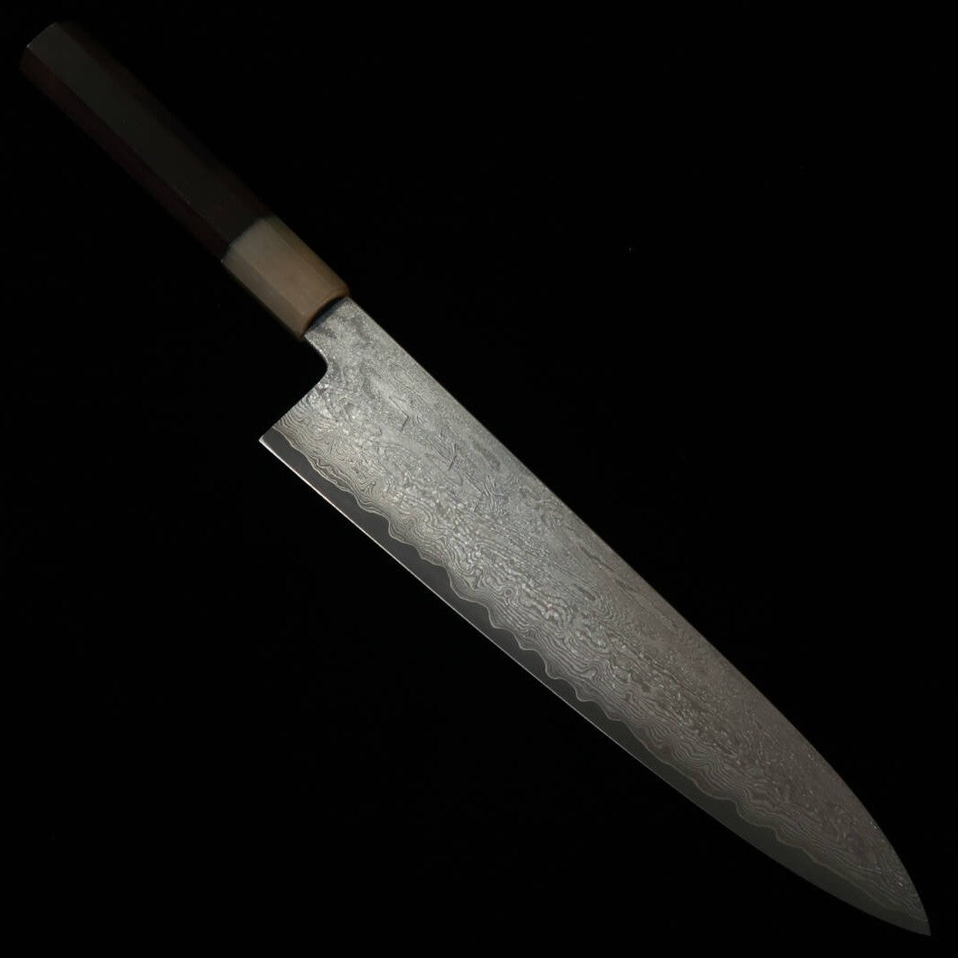 Sakai Kikumori SAKAI KIKUMORI Serie Seiun Gyuto VG10 mango de ébano y búfalo blanco (210/240mm)