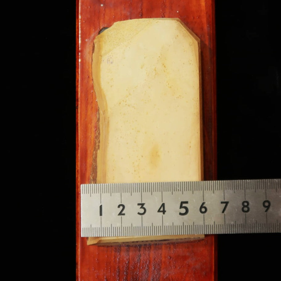 天然砥石　奥殿 合砥 コッパ 台付き 53×112×17mm