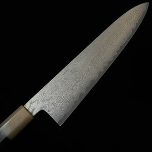 Gyuto SAKAI KIKUMORI "Nebulosa" VG10 mango de ébano y cuerno de búfalo blanco (210/240mm)