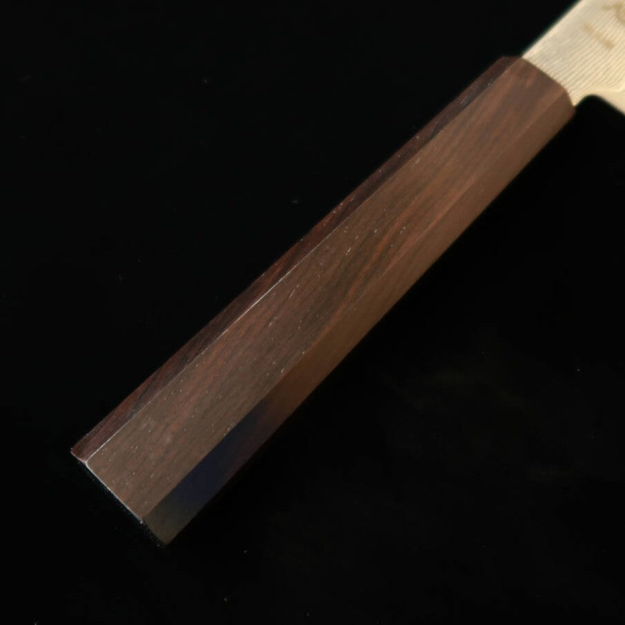 初心 HATSUKOKORO 切付三徳 銀紙三号 ダマスカス 黒檀一体型柄 (170mm)