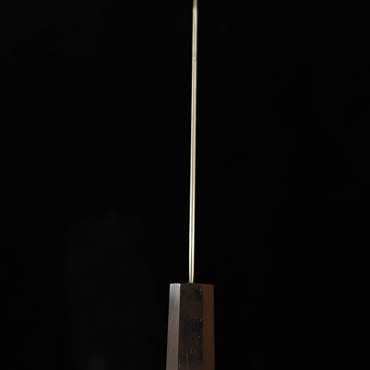 初心 HATSUKOKORO 切付三徳 銀紙三号 ダマスカス 黒檀一体型柄 (170mm)