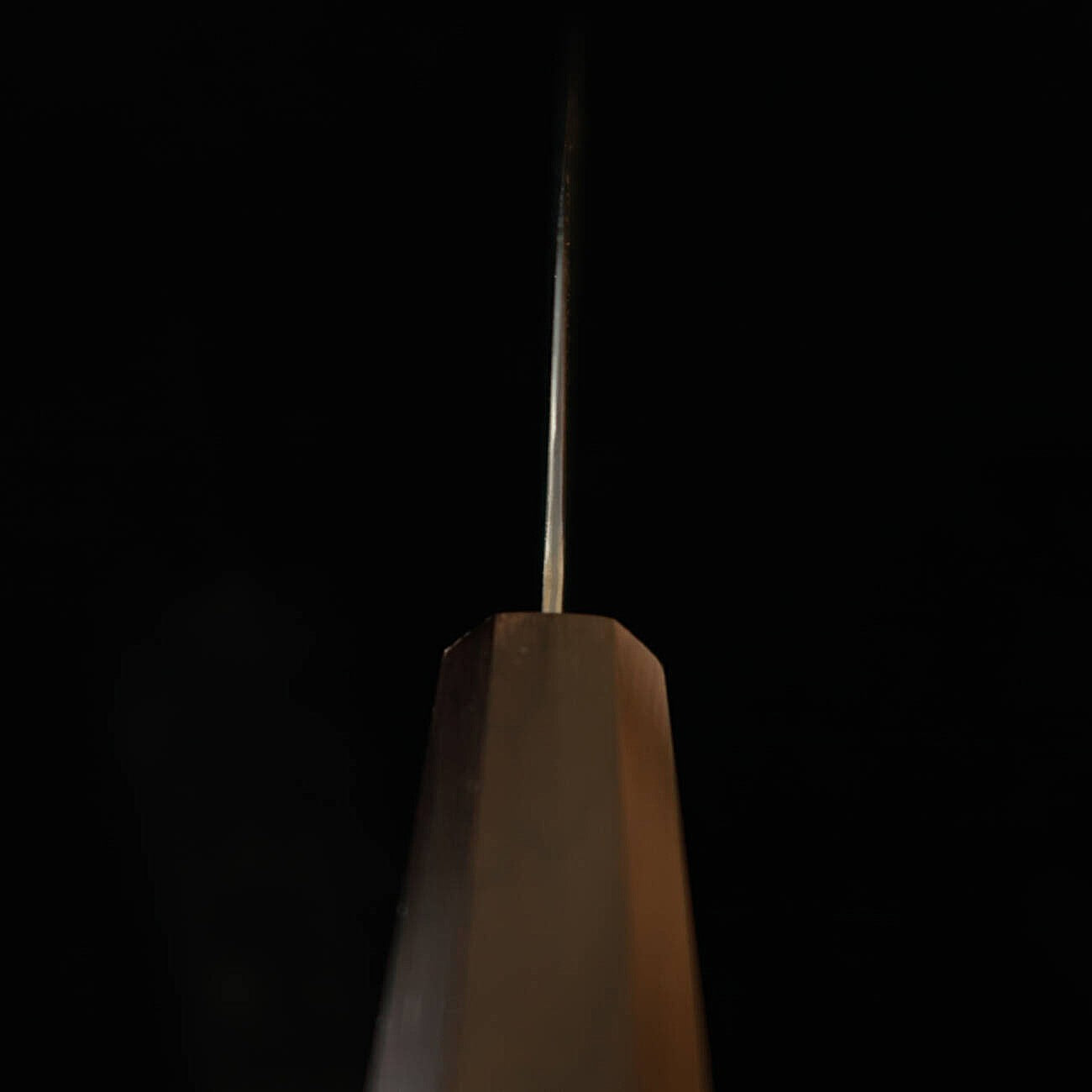 初心 HATSUKOKORO 切付三徳 銀紙三号 ダマスカス 黒檀一体型柄 (170mm)