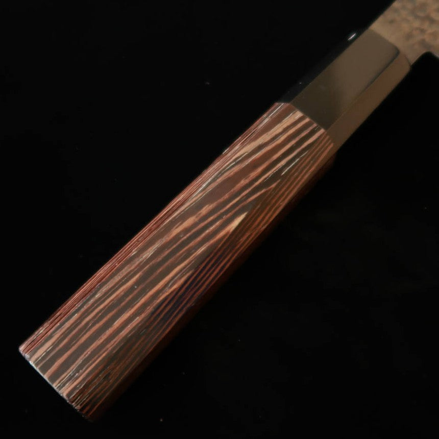 Miura Miura Nakiri VG10 Damasco martillado ennegrecido, mango octogonal de wengué (170 mm)