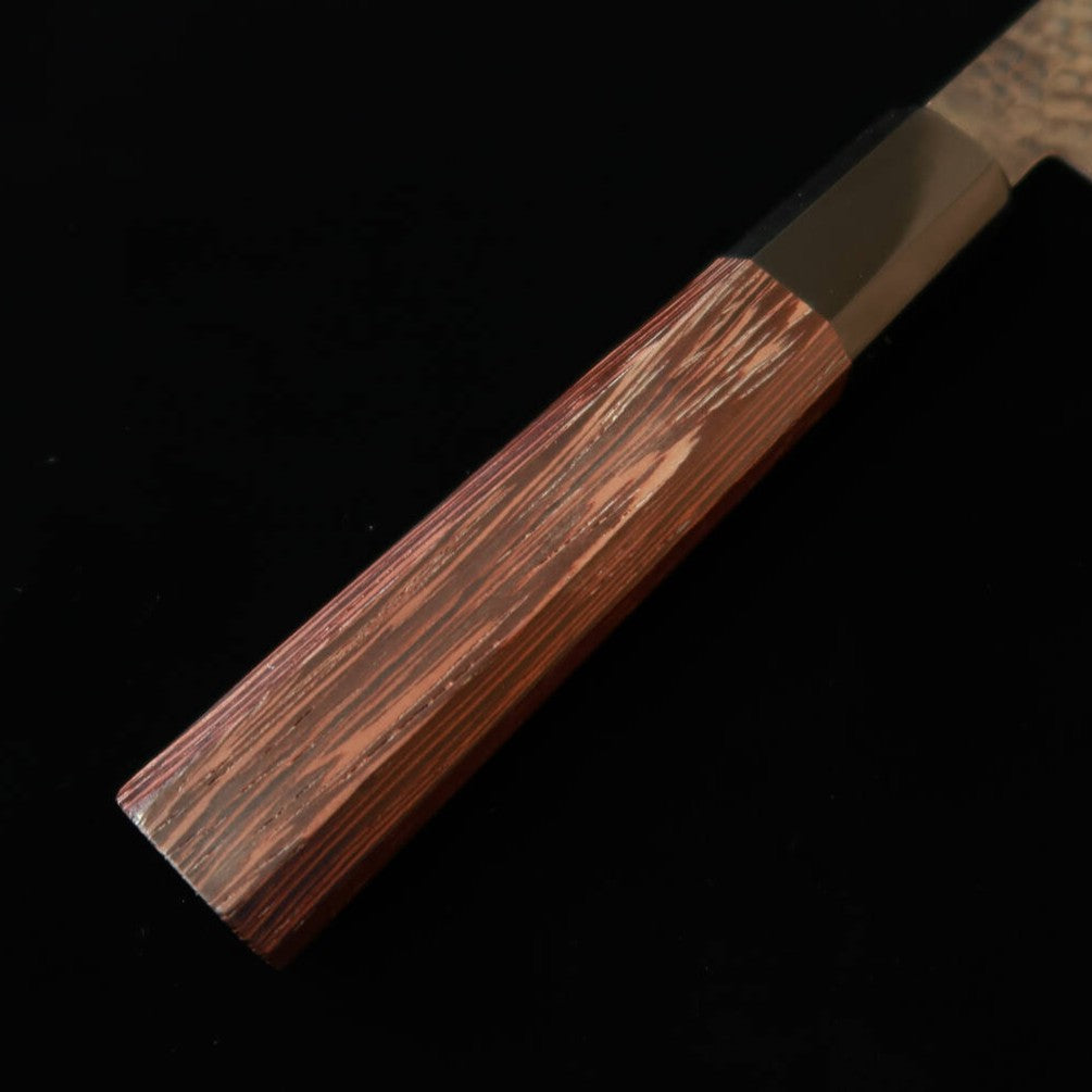 三浦 MIURA 牛刀 VG10 黒染 槌目ダマスカス ウェンジ八角柄（210mm）