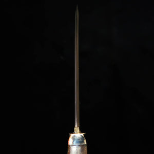 TAKEDA Hamono, forja manual Bitchu, obra de Moriya Masasaku, cuchillo con funda (sheath knife), ébano rayado