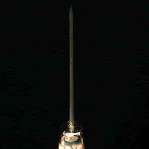 Takeda Hamono TAKEDA forja manual Bitchū, Seisaku Moriya, cuchillo de hoja fija con funda, black eye